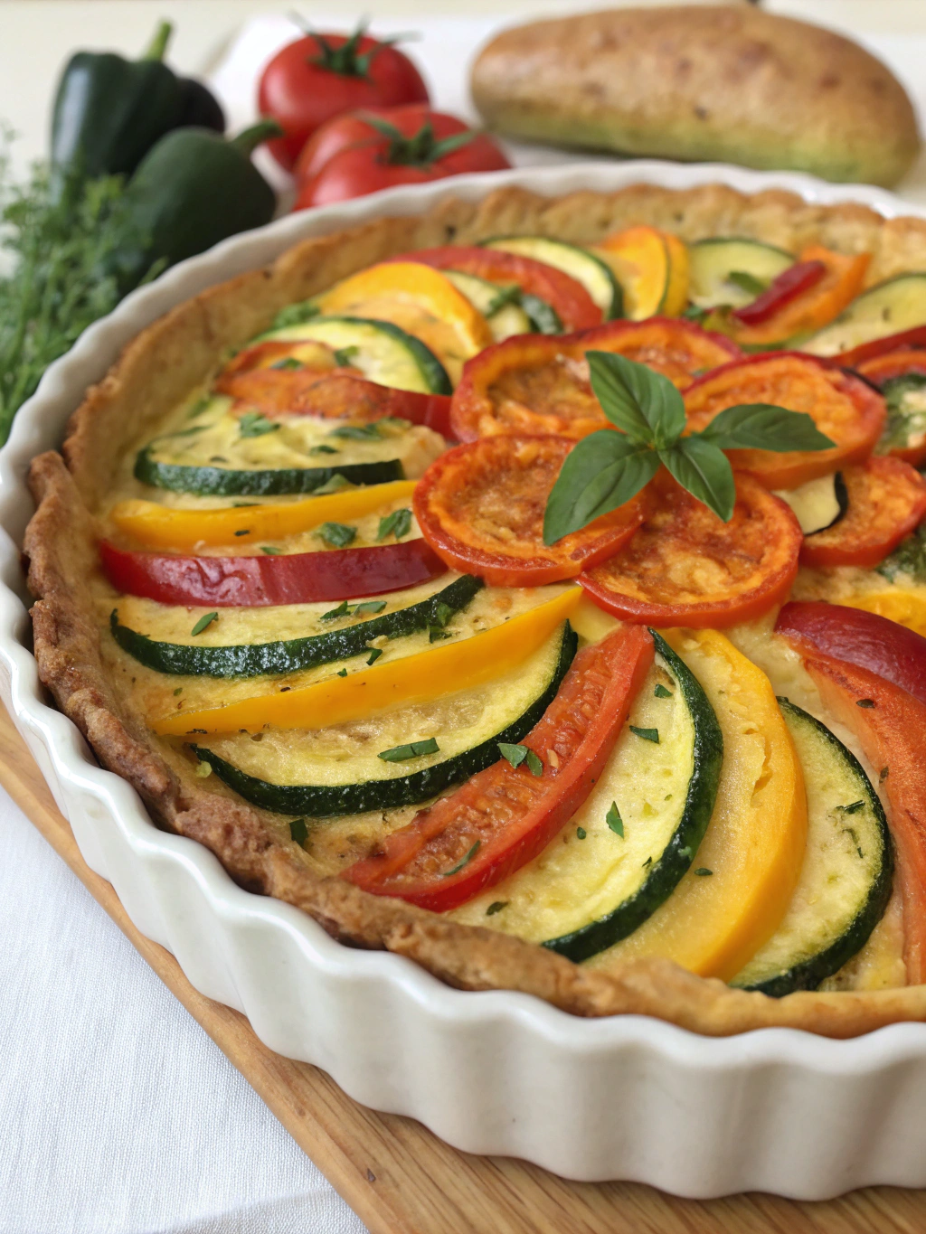 Colorful Summer Vegetable Clafoutis