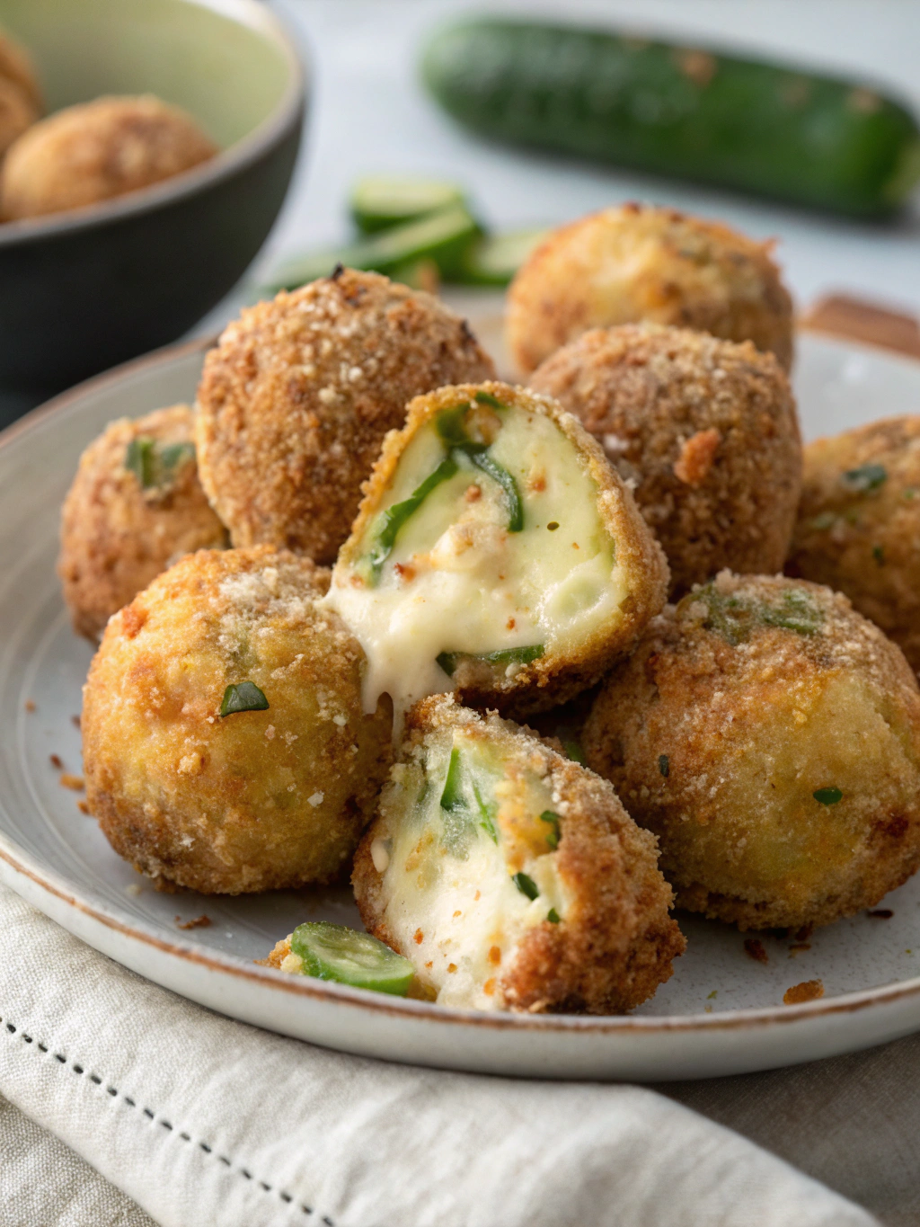 Crispy Zucchini and Cheese Balls