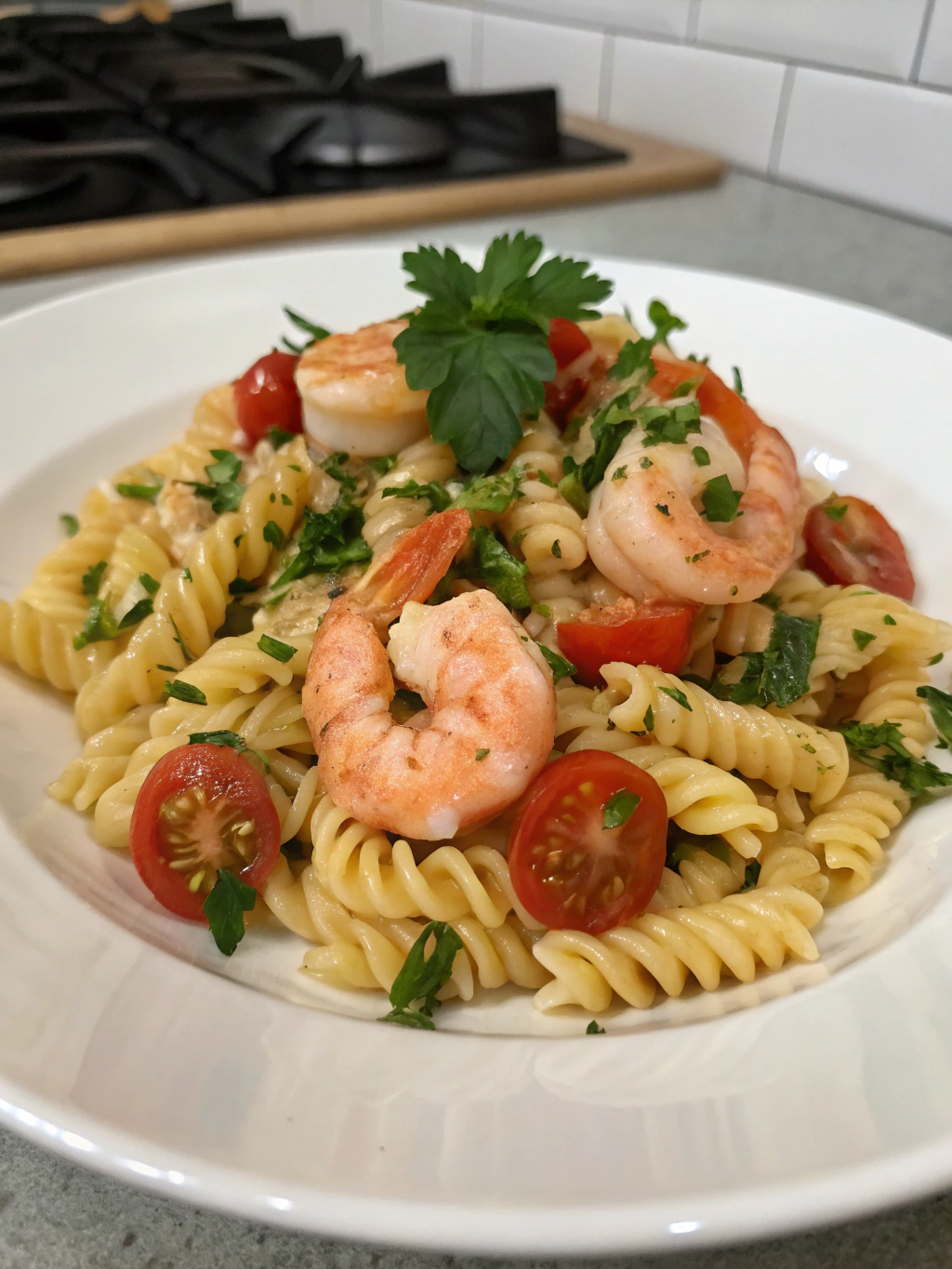 Fusilli with Shrimp