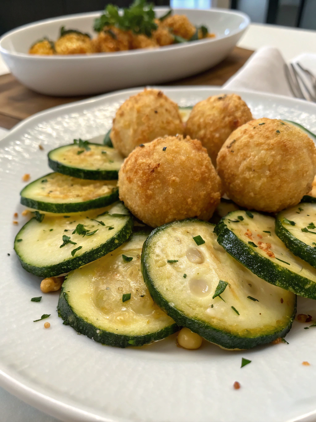 Golden Zucchini and Cheese Balls