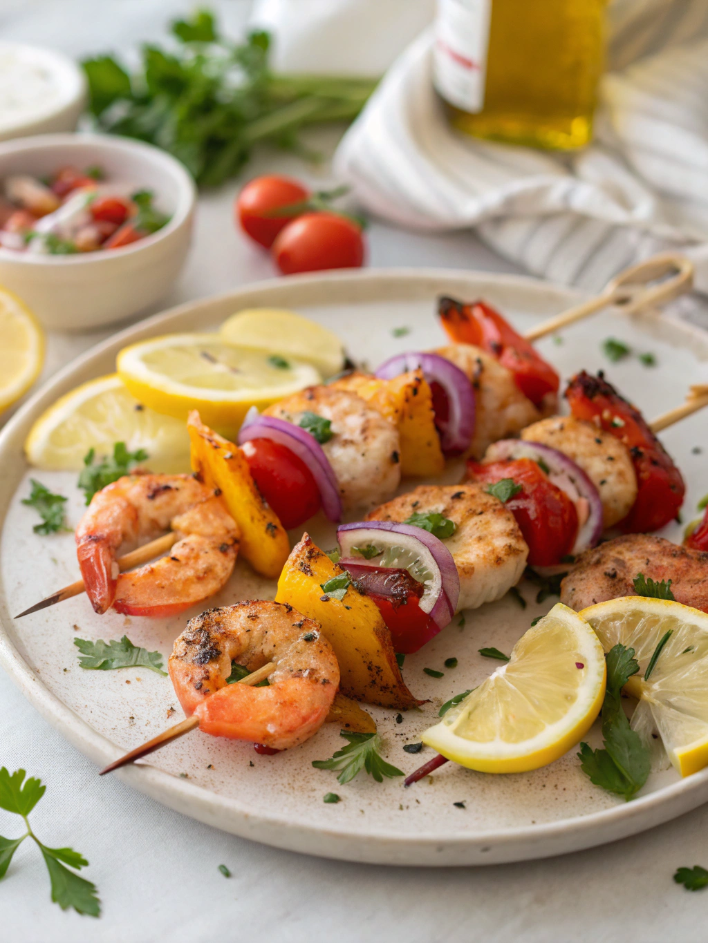 Mediterranean Grilled Shrimp Skewers