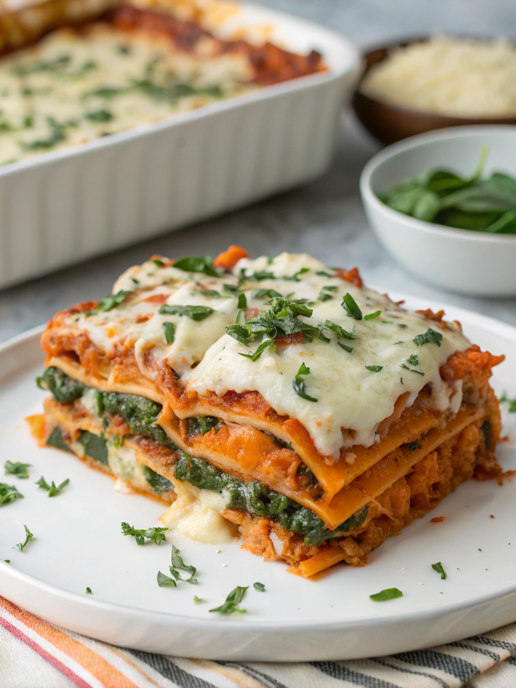 Sweet Potato and Spinach Lasagna