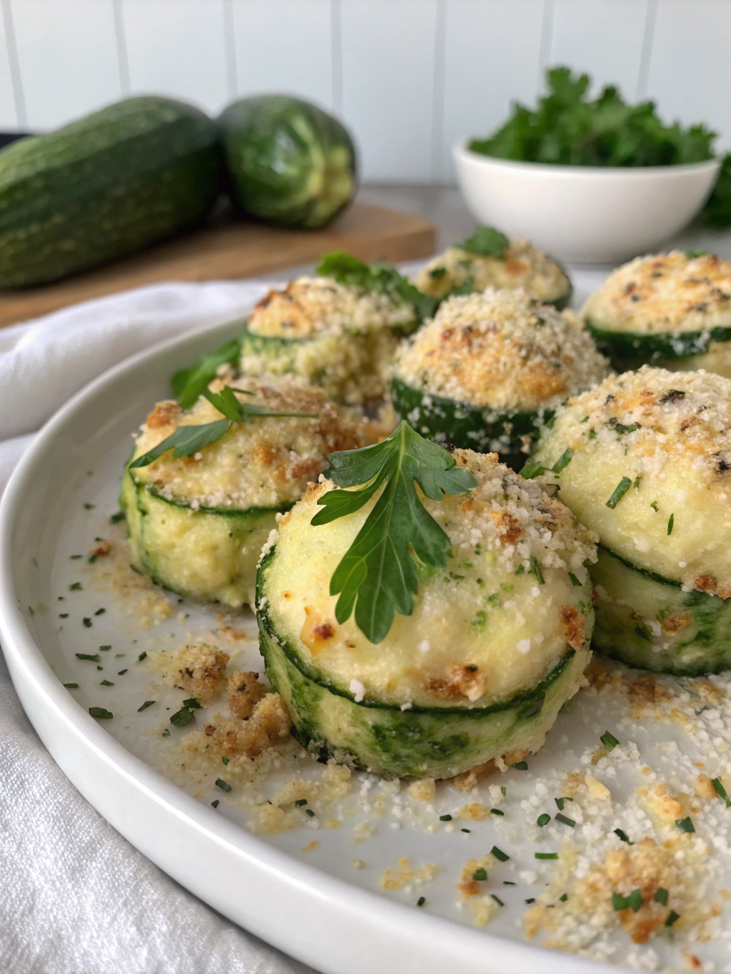 Zucchini and Cheese Gratin Balls