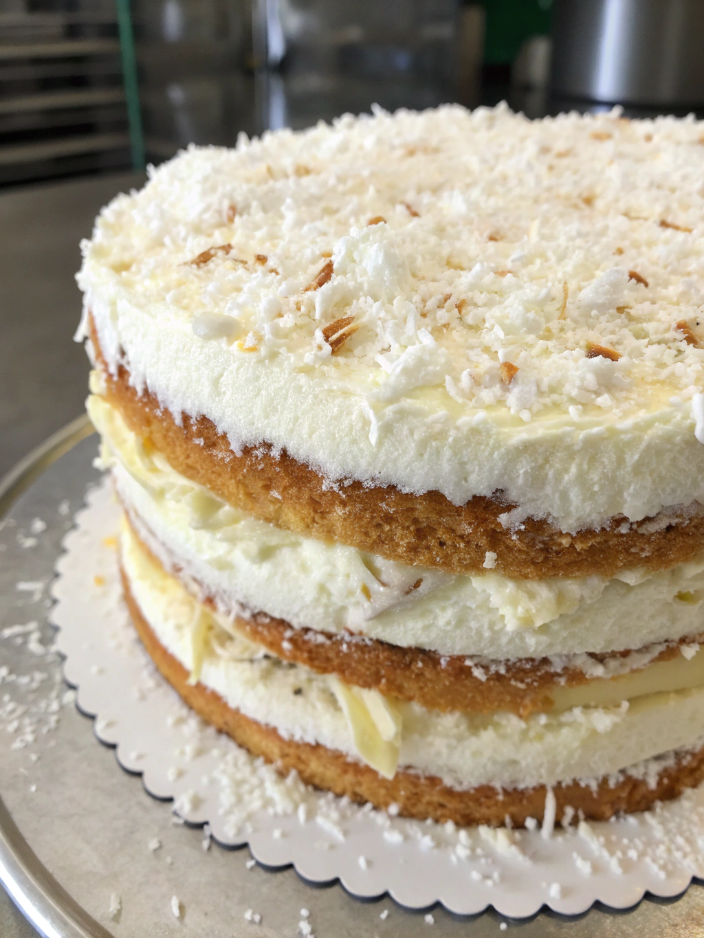 Coconut and Pastry Cream Cake
