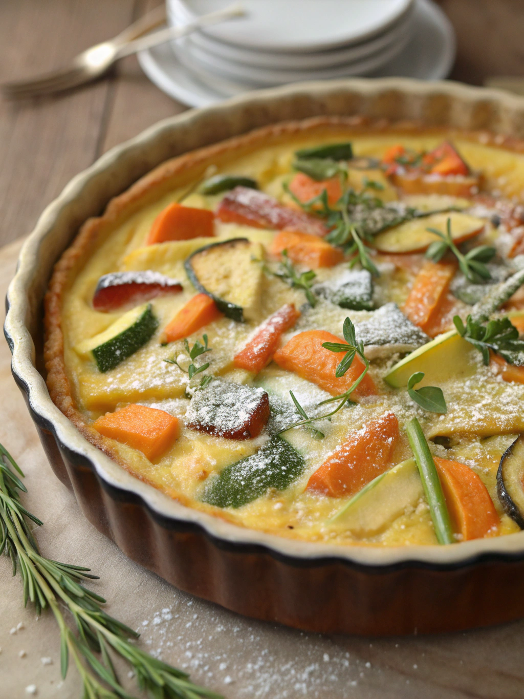 Soft Winter Vegetable Clafoutis