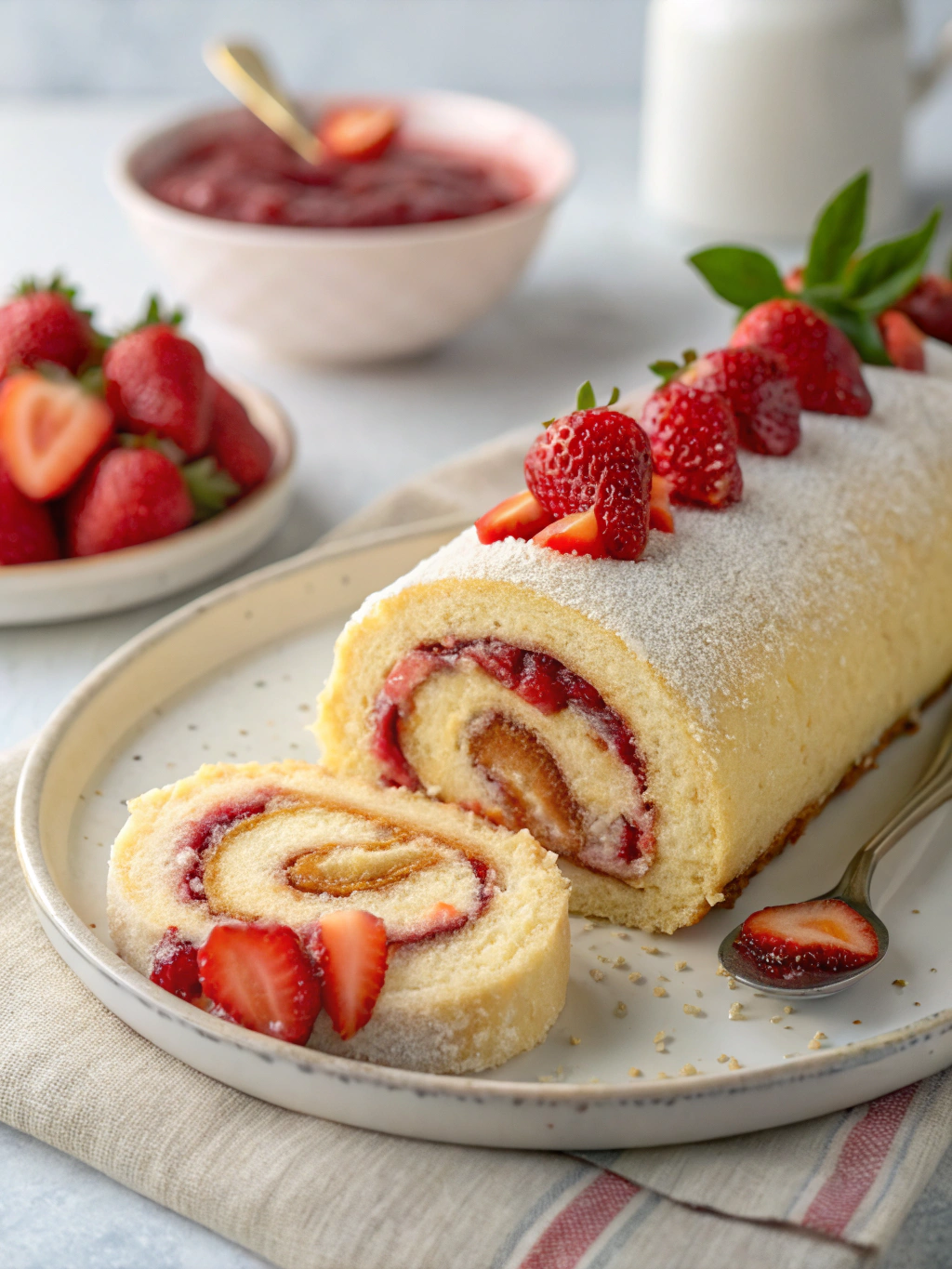 Strawberry Jam Swiss Roll