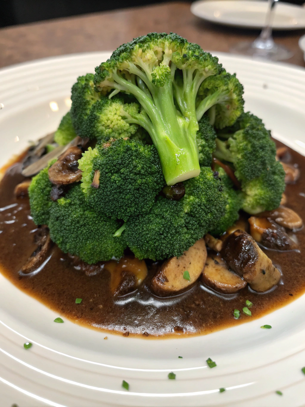 BROCCOLI WITH PORTOBELLO MUSHROOM SAUCE