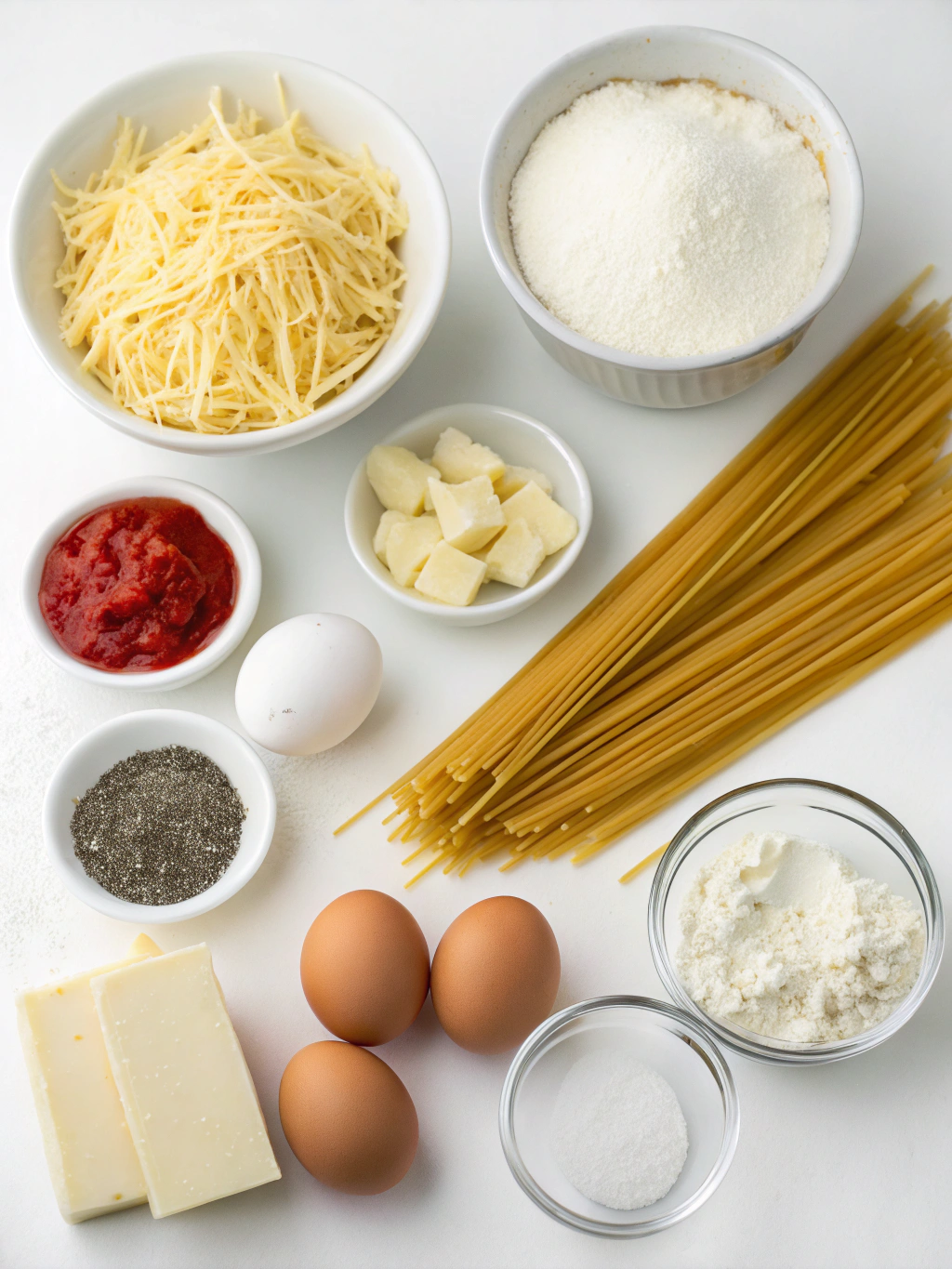 Baked Cream Cheese Spaghetti Casserole ingredients