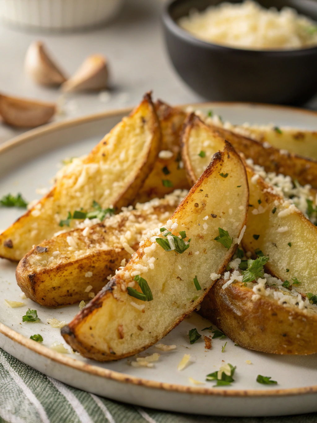Baked Garlic Parmesan Potato Wedges