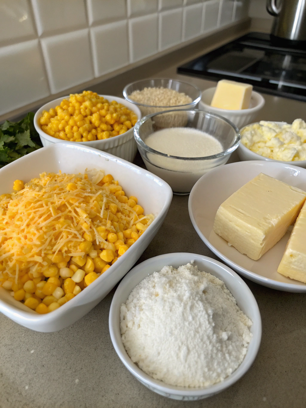 Cheesy Corn Bake Delight ingredients