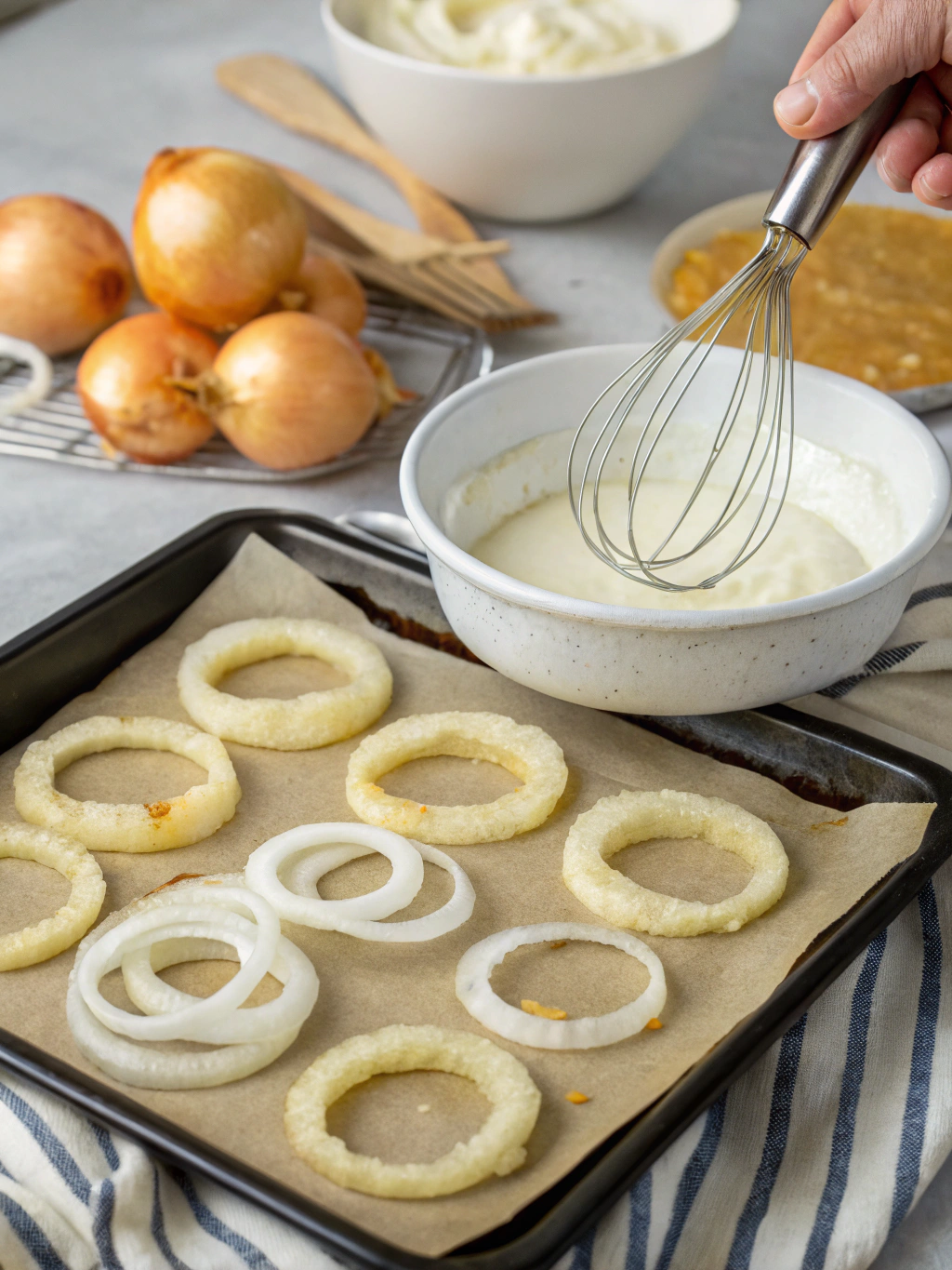 How to make Onion Into Rings recipe