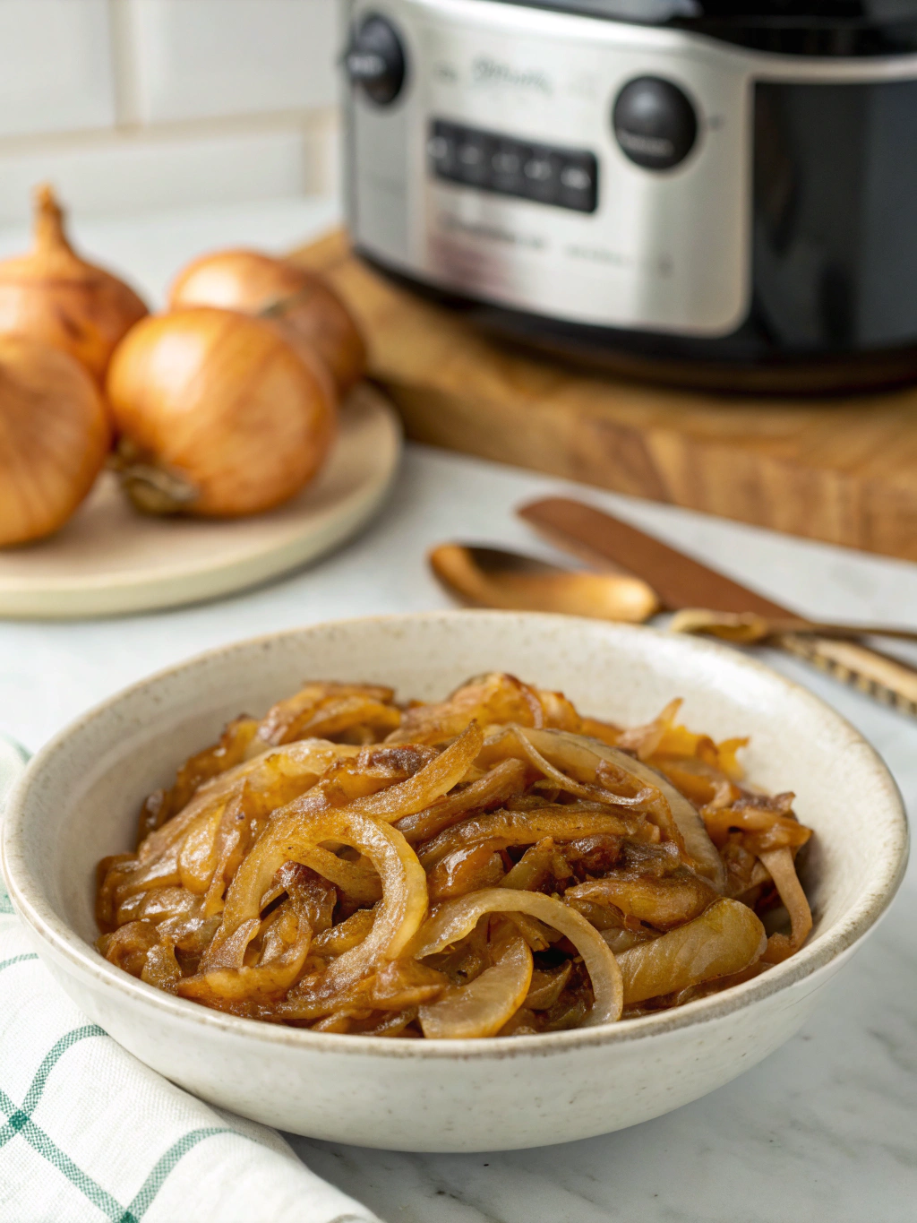 Simple Slow Cooker Caramelised Onions