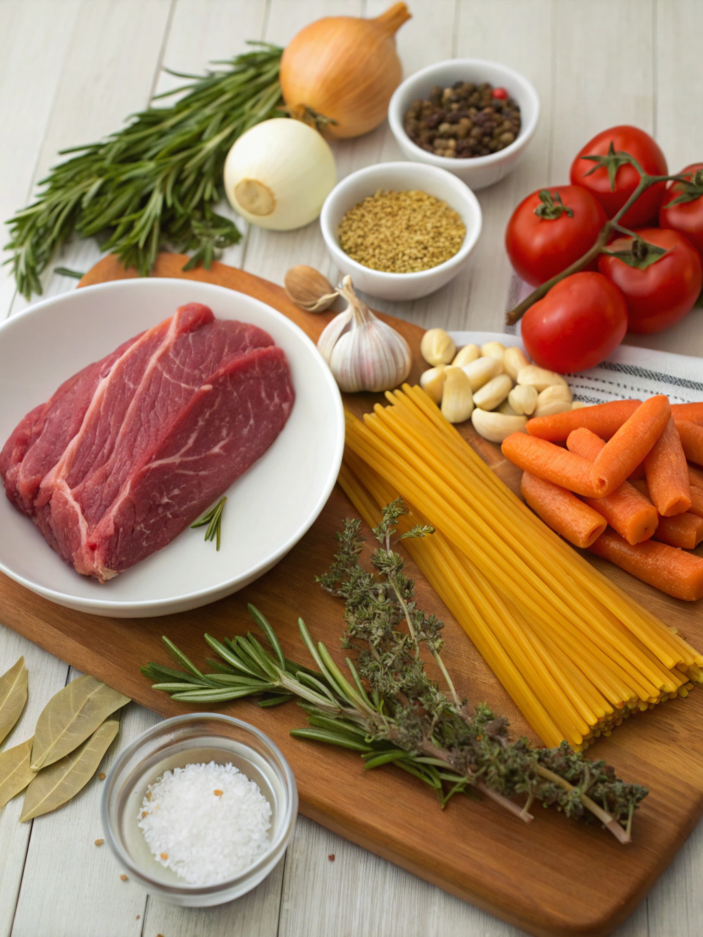 Slow Braised Roast Beef Pasta ingredients